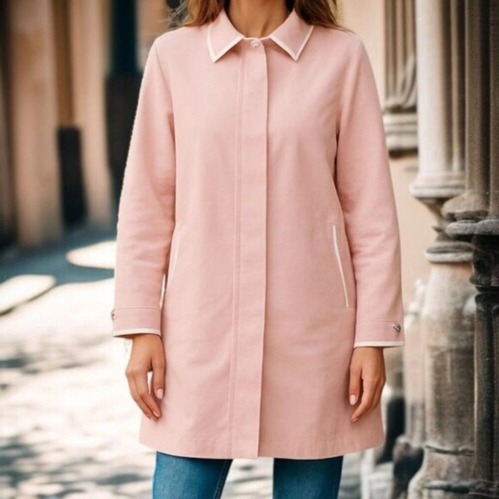 Coach 14 Pink Vintage Trench Walking Coat